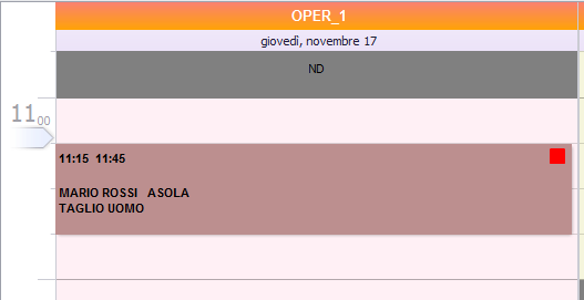 inserimento appuntamento in agenda