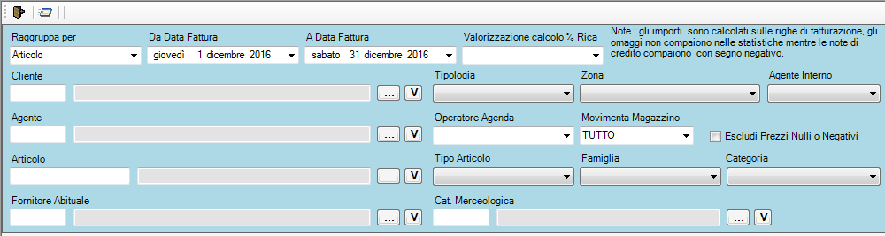 filtri di visualizzazione