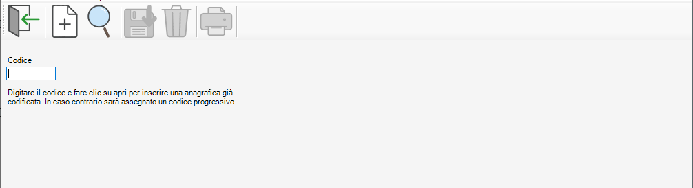 APERTURA SCHEDA ESISTENTE