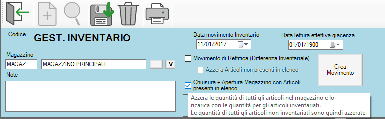 OPZIONE CHIUSURA